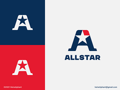 Allstar - letter mark 5 point star a letter logo brand design brand designer branding creative logo custom logo design ideas design inspiration icon letter mark logo logo design logo designer logotype mark negative space logo star logo typography