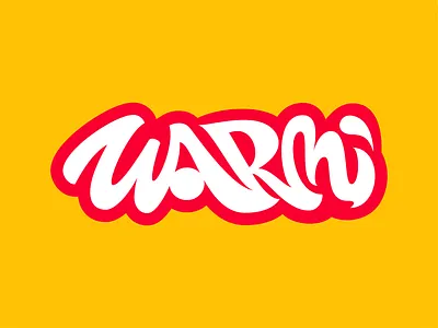 Warm 2d graphic design hand lettering lettering letters logo logotype sticker type typography warm yellow