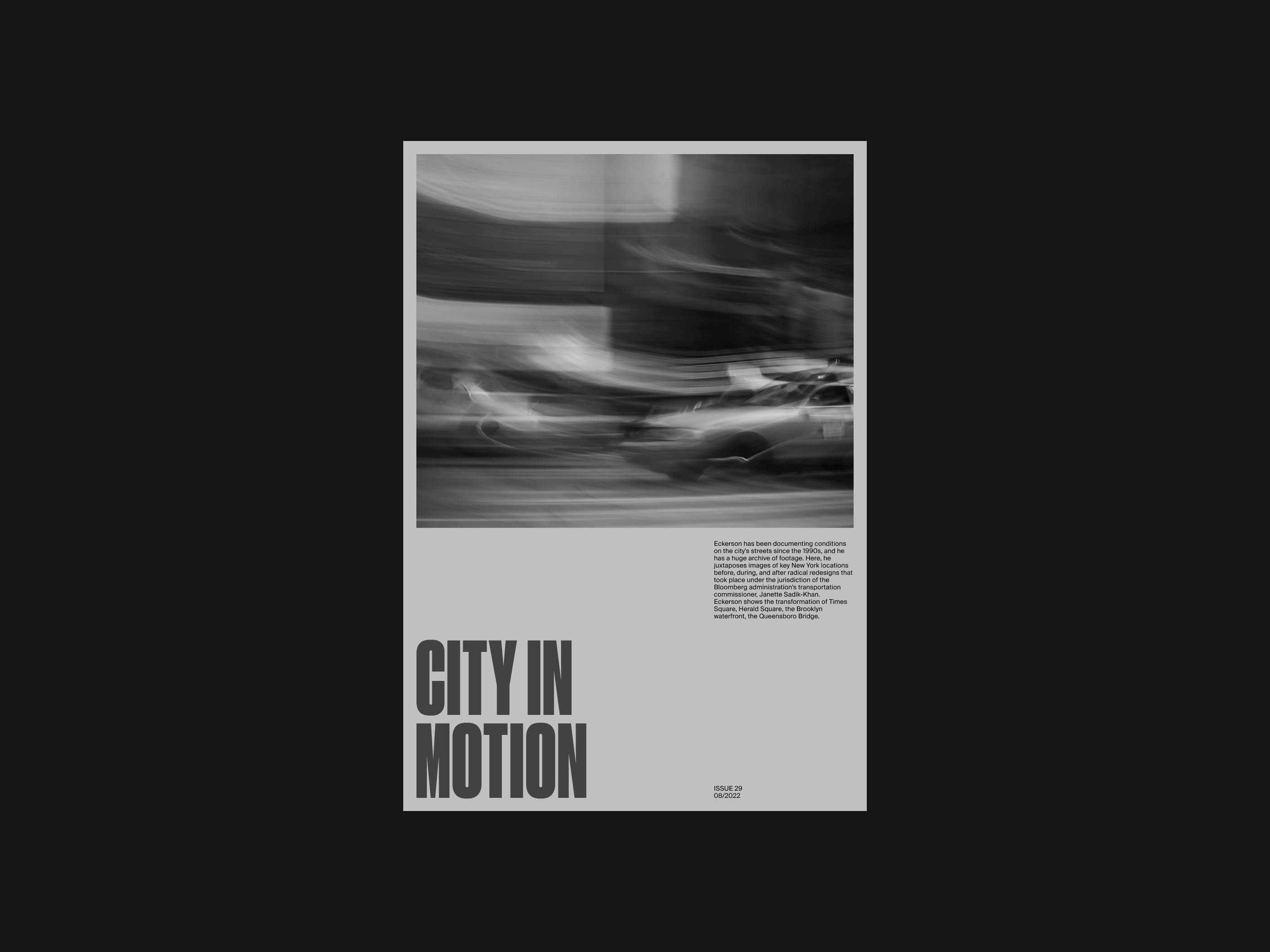 City in motion | Concept layout art direction composition layout type typography