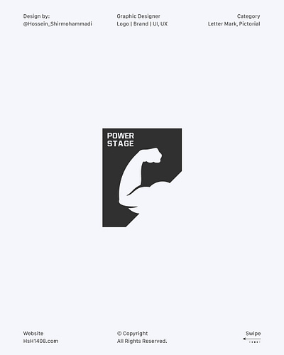 P + Muscled Arm Logo logoconcepts