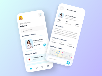 Doctors Appointment Information booking appointment branding creative design creative ui dailyui doctor appointment doctor booking doctors home screen homepage landingpage madical booking madical information popular design popular shot