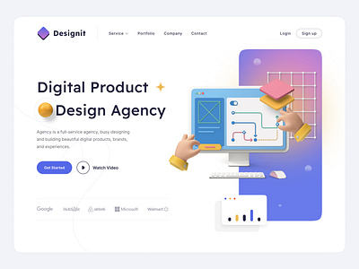 Agency Website UI Design 3d agency website agency website ui design animation best design branding clean design design digital agency website graphic design illustration logo online marketing ui ui case ui design ui kit uiuxdesign ux design web design