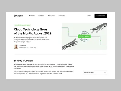 CAST AI: Blog Page animation blog concept design exploration landing page minimal saas tech typography ui uidesign uiux visual design web web design website