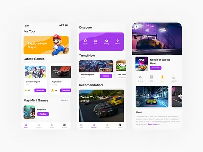 Gamex App app appstore design game gameapp icon illustration playstore typography ui ux