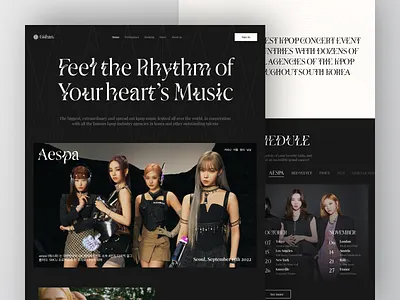 Giihan - Event Concert Landing Page clean concert concert landing page concert website design event event landing page festival korea kpop landing page landing page design music ticket ui ux web web design website website design