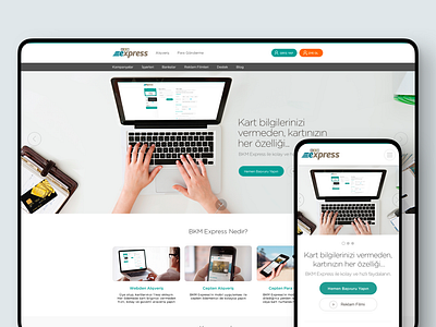 BKM Express Landing Website dashboard design fintech flat illustration minimal ui ux