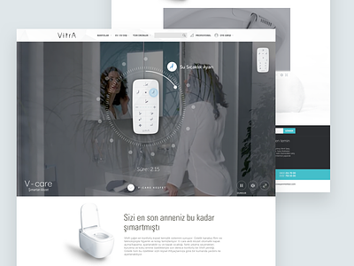 Vitra - Ecommerce For Bathroom Products bathroom ecommerce flat minimal product detail products remote system ui ux video background vitra