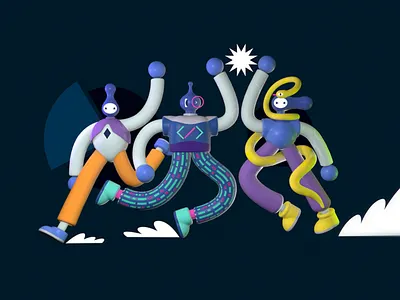 The Ultimate Question of Life, the Universe, and Everything 3d animation cg character design cinema4d coding computer graphics design illustration java script modeling python robots school shapes textures vector