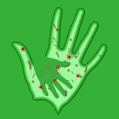 hands transmit infection covid friendship green hand infection