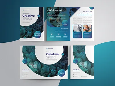 CREATIVE WORLD adobe illustrator adobe photoshop annual report bifold branding brochure business catalog company profile corporate creative graphic design magazine modern print professional