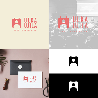 Ulka Ujila - Event Coordinator Logo branding combination logo design event coordiator illustration logo logo brand logomark logotype minimal wordmark