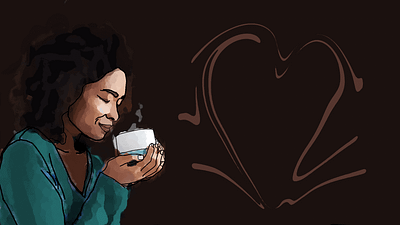 Coffee Lady design graphic graphic design graphicdesign illustration motion graphics