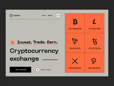 Cryptocurrency exchange website animation binance bitcoin black chart coin crypto crypto exchange crypto wallet cryptocurrency exchange finance landingpage lending token trade trend uidesign uiux website