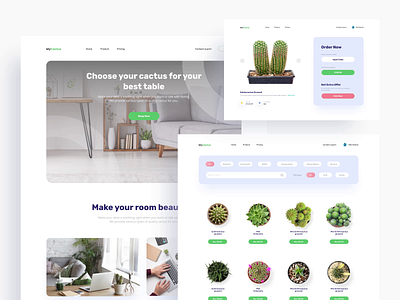 MyCactus - Landing Page Exploration after effects animation branding cactus covid 19 design ecommerce hobby landing page minimalism office online shop plant ui ui design uiux web design website design workspace