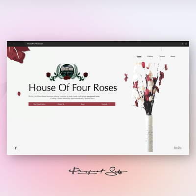 House of Four Roses branding css design graphic html ui ux web design web dev web develop web developer