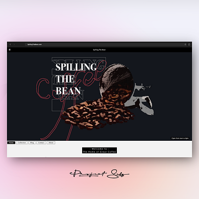 Spilling The Bean. branding design graphic design illustration logo ui ux web web designer web dev web develop web developer