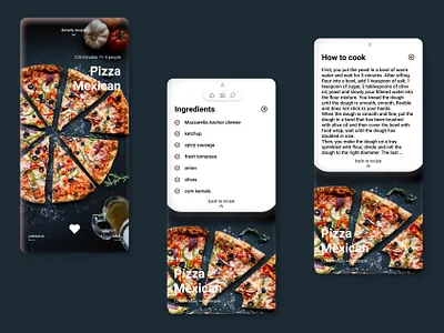 Study Recipe app app design ui