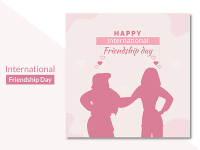 Creative Friendship day background Free Vector banner beautiful brand branding clean concept creative design flat illustration logo modern poster social media ui