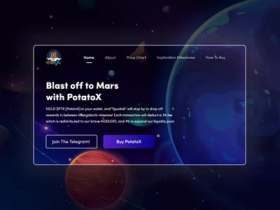Landing page design of PotatoX(cryptocurrency) bitcoin cryptocurrency design homepage design landing page typography ui ui design uiux ux ux design web design