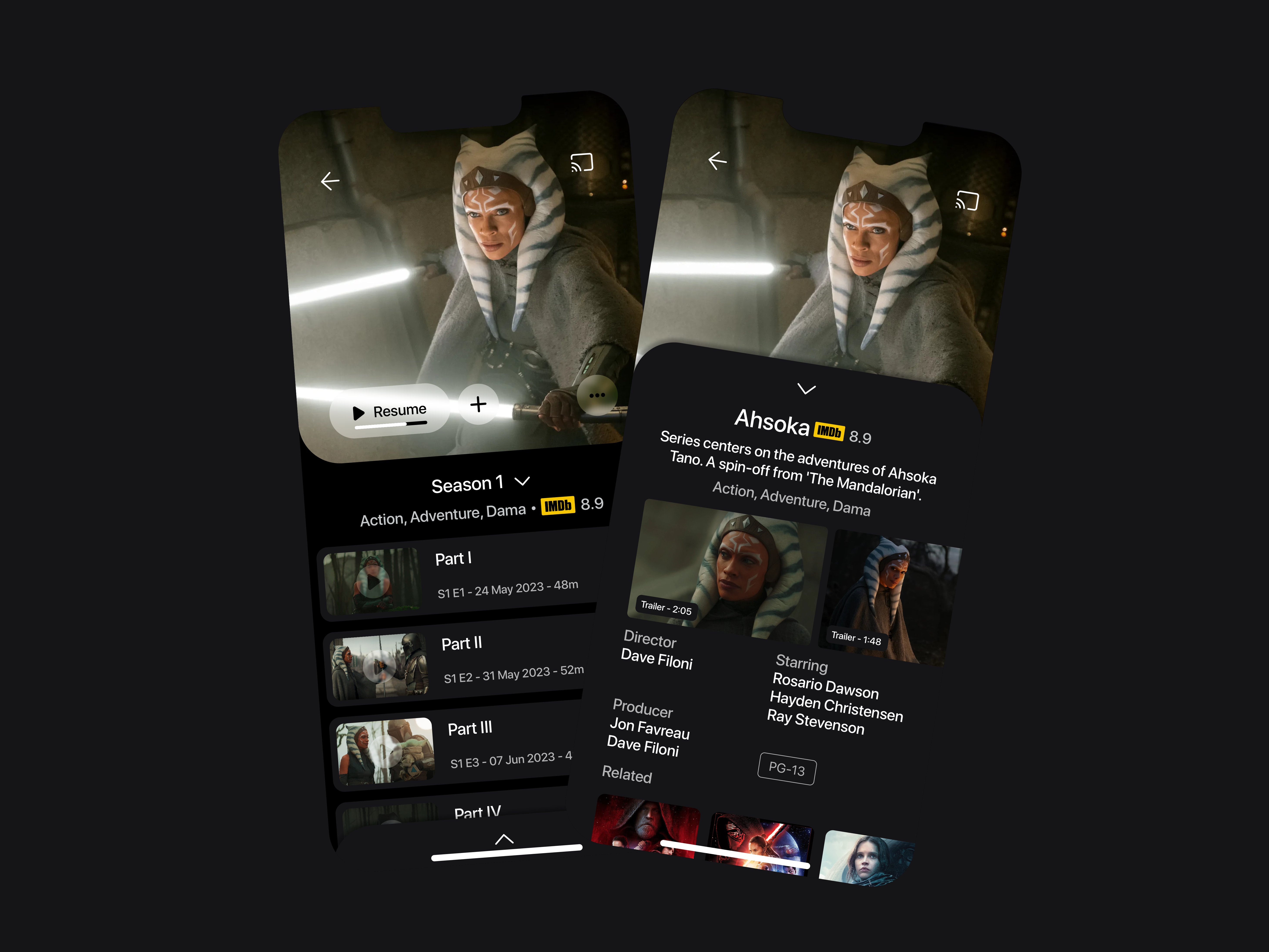 Example of IMDB Streaming Service App
