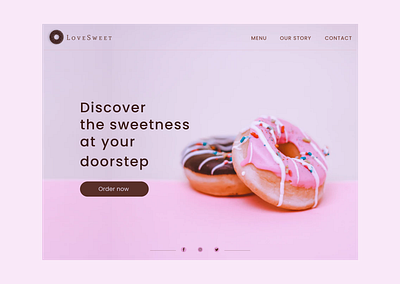 Landing Page #DailyUI003 daily ui dailyui dailyuichallenge design dessert figma landing landing page landinpage ui ux