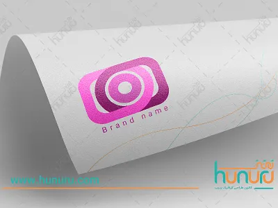 Logo farsi hunuru illustration persian pink purple