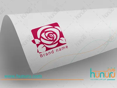 Logo farsi flower flower logo hunuru illustration logo persian pink red