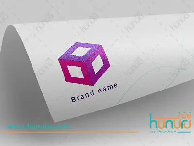 Logo farsi hunuru illustration logo persian pink purple