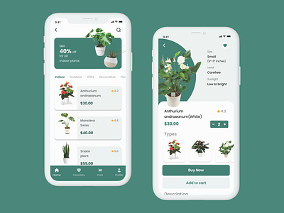 Online Plant Buying App app design cactus app delivery app design ecommerce app design ecommerce ui indoor plant app mobile app mobile app design online app design plant app design plant mobile screens plant ui design ui ui design ui screens visual design