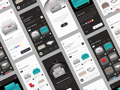 Furniture App Design app design application e commerce app free furniture app furniture app design furniture company app furniture shop app ios mobile app ui kit ui ux web design xd file