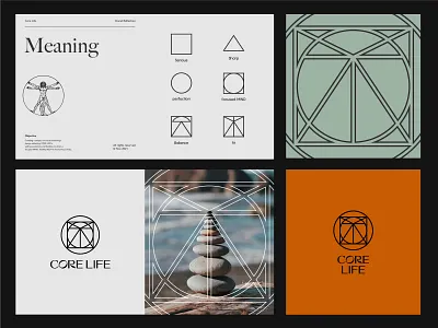 CoreLife - 02 balance brand brand book branding calm chill core life deck graphic design identity logo logo presentation logomark luxurious brand logo mindful minimal pattern typography visual identity