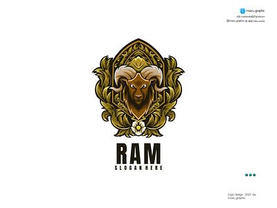 Ram Mascot Logo branding design icon illustration logo logo design logotype vector