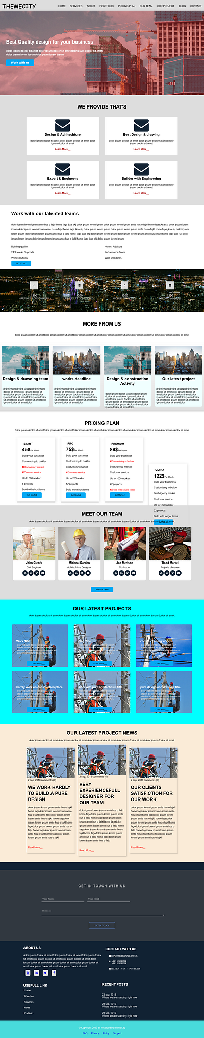 Construction Website Development ahmedrahat angular animation article writting branding building cms construction css design fiverr graphic design illustration laravel logo motion graphics php reactjs real estate ui