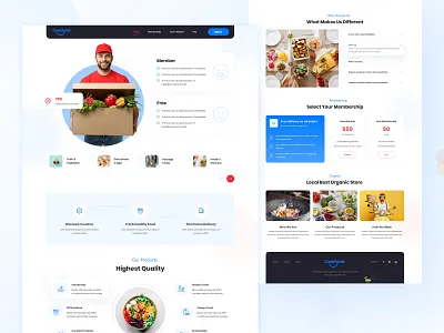 Fresh & Healthy Food Delivery Landing Page 2021 adobe xd awesome ui design awesome website figma figma design figma design 2022 food fresh fresh food fresh food website freshfood landing page healthy illustration landing page raw raw food ux ui design ux ui in figma website