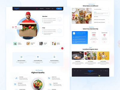 Fresh & Healthy Food Delivery Landing Page 2021 adobe xd awesome ui design awesome website figma figma design figma design 2022 food fresh fresh food fresh food website freshfood landing page healthy illustration landing page raw raw food ux ui design ux ui in figma website