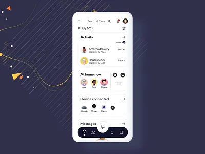 Home Monitoring Dashboard app design ui ux