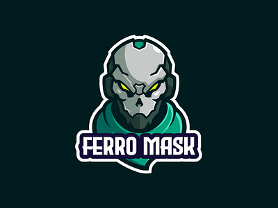 Ferro Mask cartoon character design esport logo ferro illustration iron logo logo gaming mascot mask metal vector