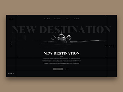 New Destination | Website design concept black webdesign dark dark webdesign dark website luxurious luxurious design luxurious webdesign urban webdesign webdesign