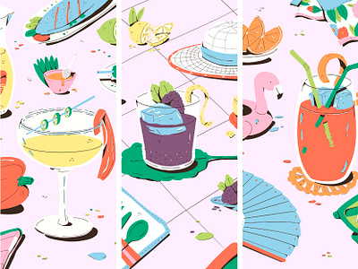 Summer Cocktails and the Occasions to Match cocktails drinks illustration