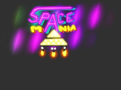 Space mania branding design illustration