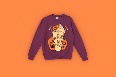 Sweater Pre-order cute design draw drawing halloween illustration pumpkin spooky sweater