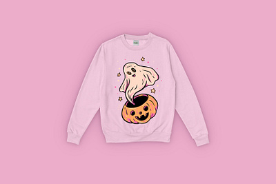 Sweater Pre-order cute design drawing ghost halloween illustration pumpkin spooky