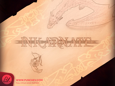 Inkarnate Logo Design game logo game logo design illustration logo logo design logo design services punchev