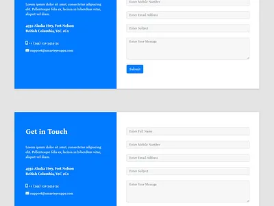 Free Contact Us From Design bootstrap free template free website template html template website template
