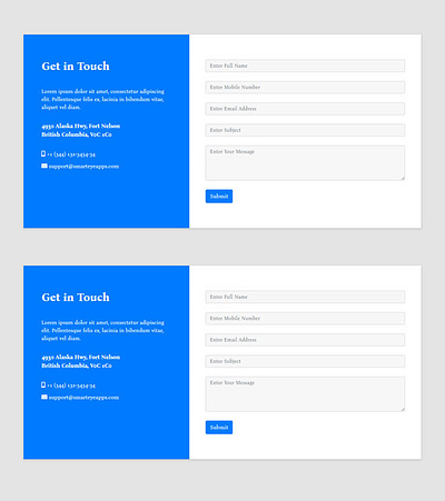 Free Contact Us From Design bootstrap free template free website template html template website template