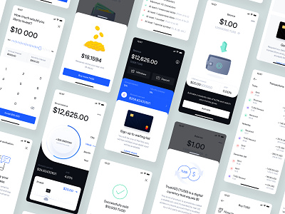 Crypto Savings, Mobile app design, Web3, investment, Ui, Ux account app apy blockchain business cash crypto design finance interface product savings ui ux yield