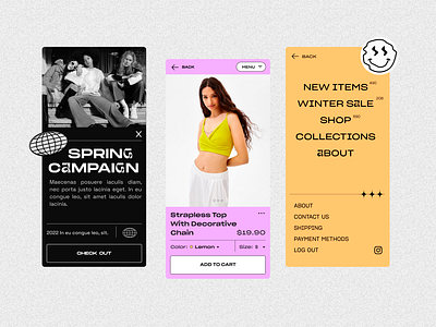 UI practice | Cloth e-commerce fashion app concept app bright design ecommerce fashion inspiration mobile modern product shop store typography ui uxui