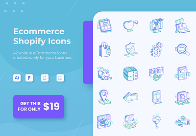Ecommerce Icons Pack by Pixel True graphic design graphics icons illustration illustration pack ui ui icons vector vector illustration