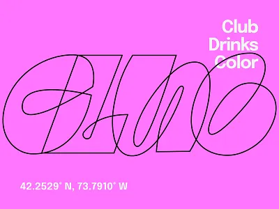 Club Line Lettering branding club digital art graphic design graphics letterforms lettering letters logo type typography visual
