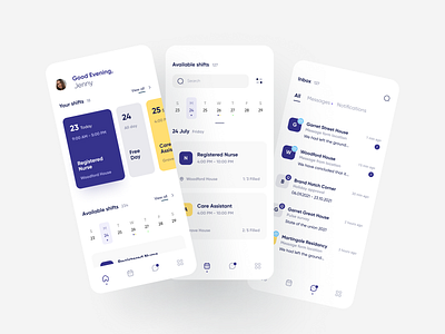 Shift schedule app concept app calendar job schedule shift tracking ui ux work